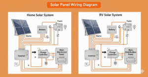 Solar Panel Wiring Diagram for Homes, RVs, and All PDFs